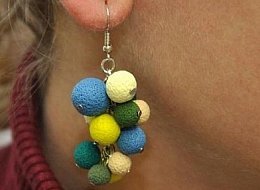 Náušnice hrozen z kolekce Colors