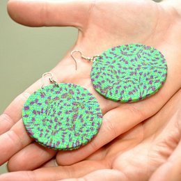 Náušnice Zelená mozaika