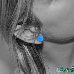 Náušnice pecky modré z kolekce Colors