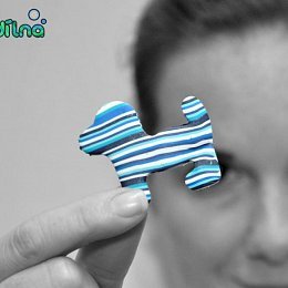 Brož pes z kolekce Cotton candy